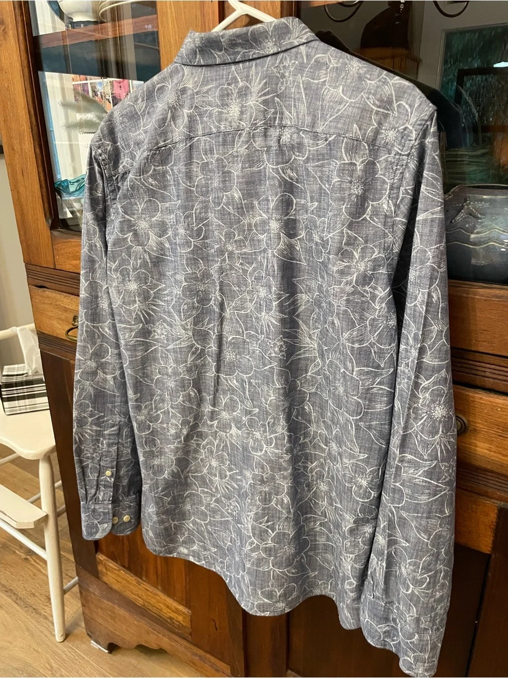 Banana Republic light denim Floral 100% cotton